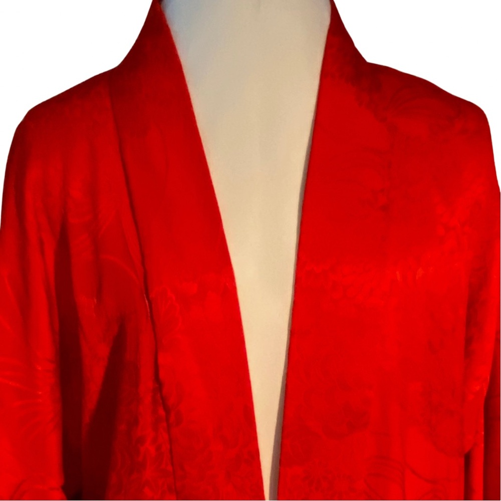 Red Silk Women's Kimono Chinese new year good luck fire horse - Picture 2 of 7